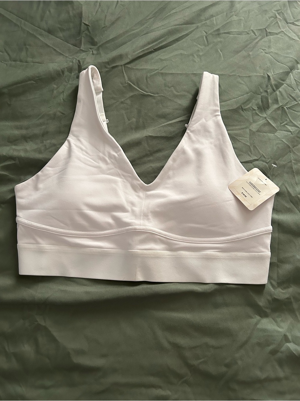 Seamless White V-Neck Bralette - Women Intimates